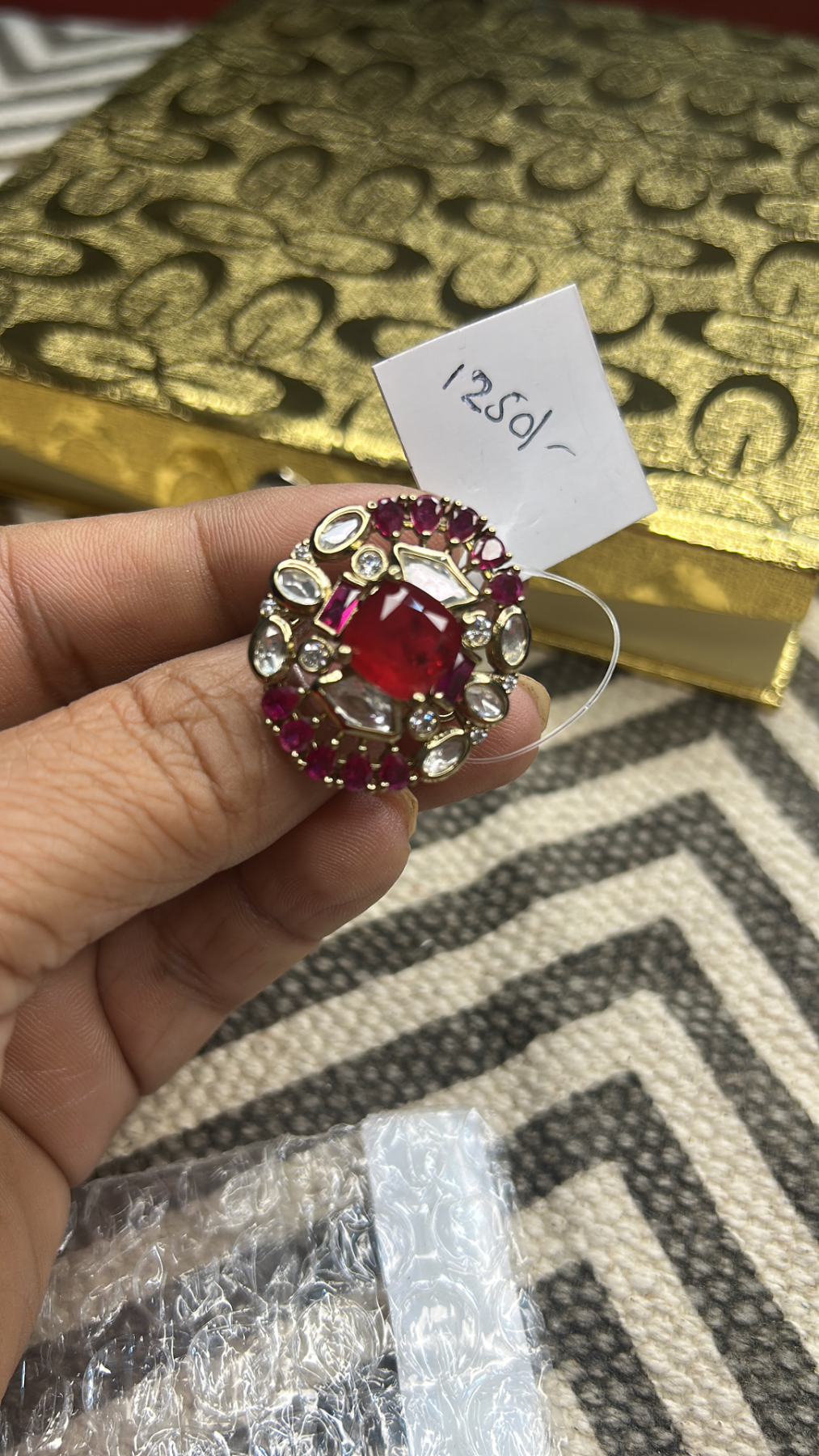 Rani-Noor - Royal Ruby Kundan Cocktail Ring